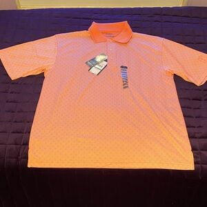 PGA Tour Coral Color Polo Shirt, nwt